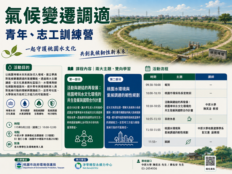 115年氣候變遷調適青年志工訓練營海報